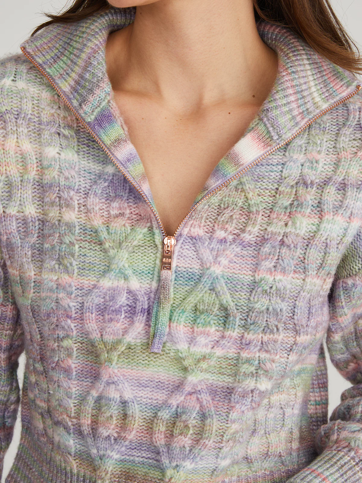 Jackie: Spacedye Zip Front Pullover - Image 5
