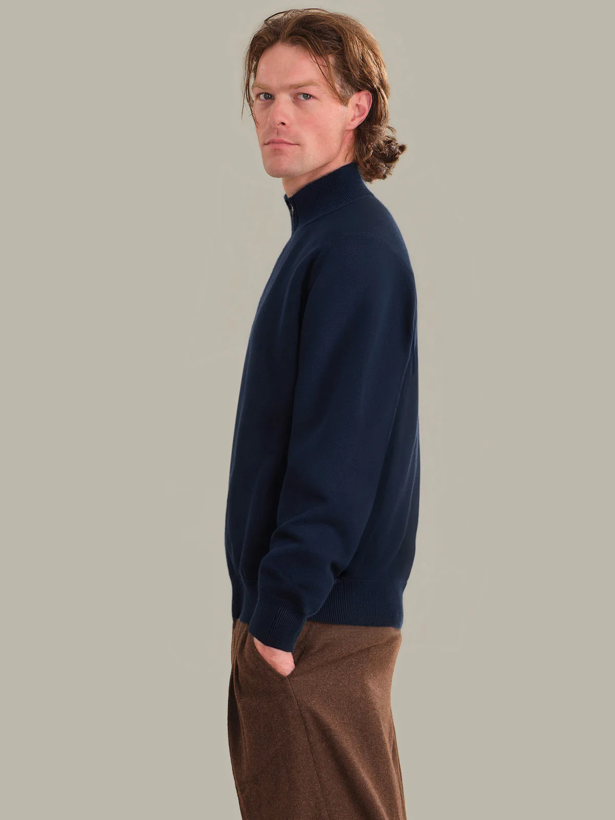 James: Men's Cotton Full Zip Cardigan - Image 2