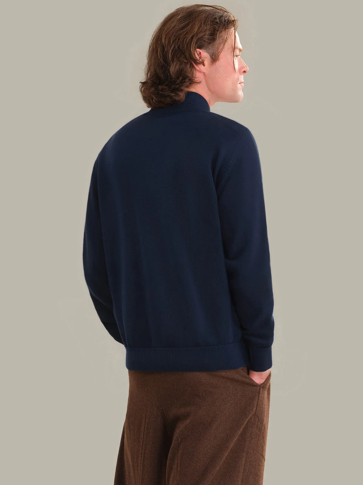 James: Men's Cotton Full Zip Cardigan - Image 3