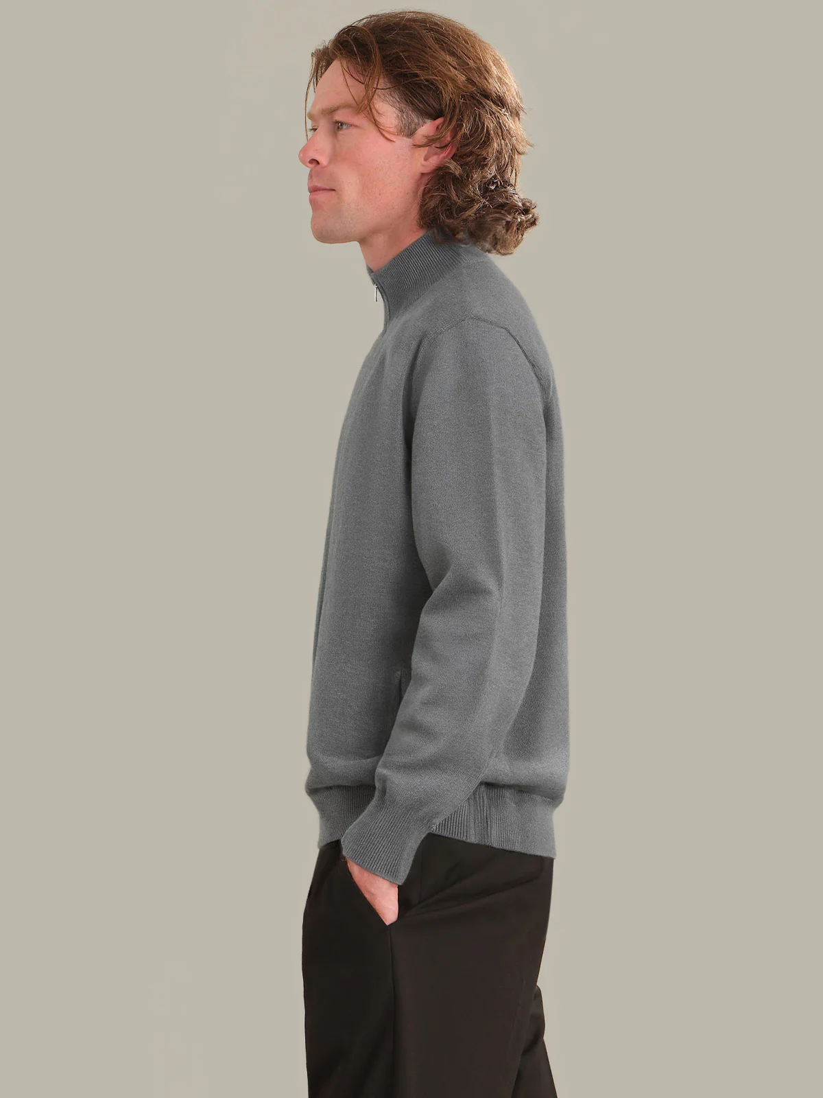James: Men's Cotton Full Zip Cardigan - Image 2