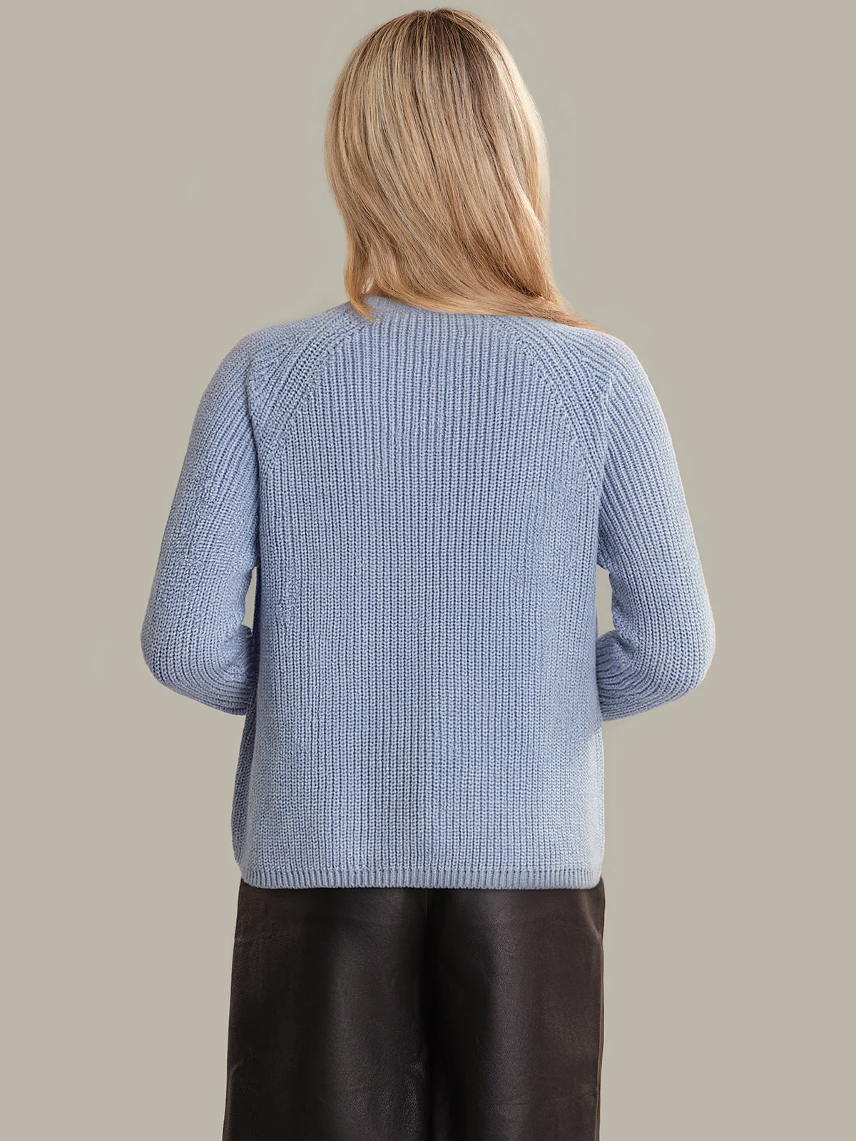Jane: Crewneck Shaker Stitch Cotton Sweater - Image 4