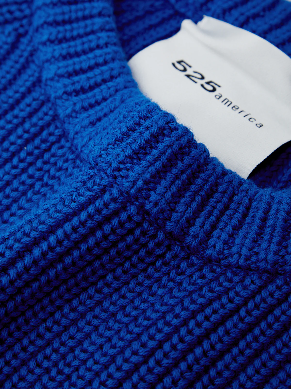Jane: Crewneck Shaker Stitch Cotton Sweater - Image 4