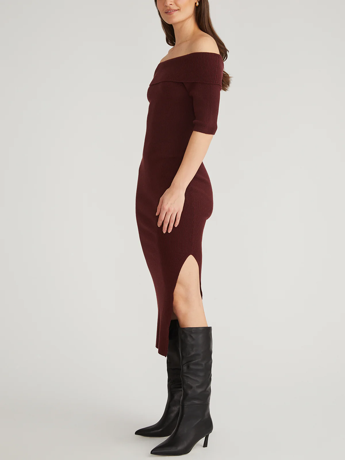 Jennifer: Off Shoulder Midi Dress - Image 2