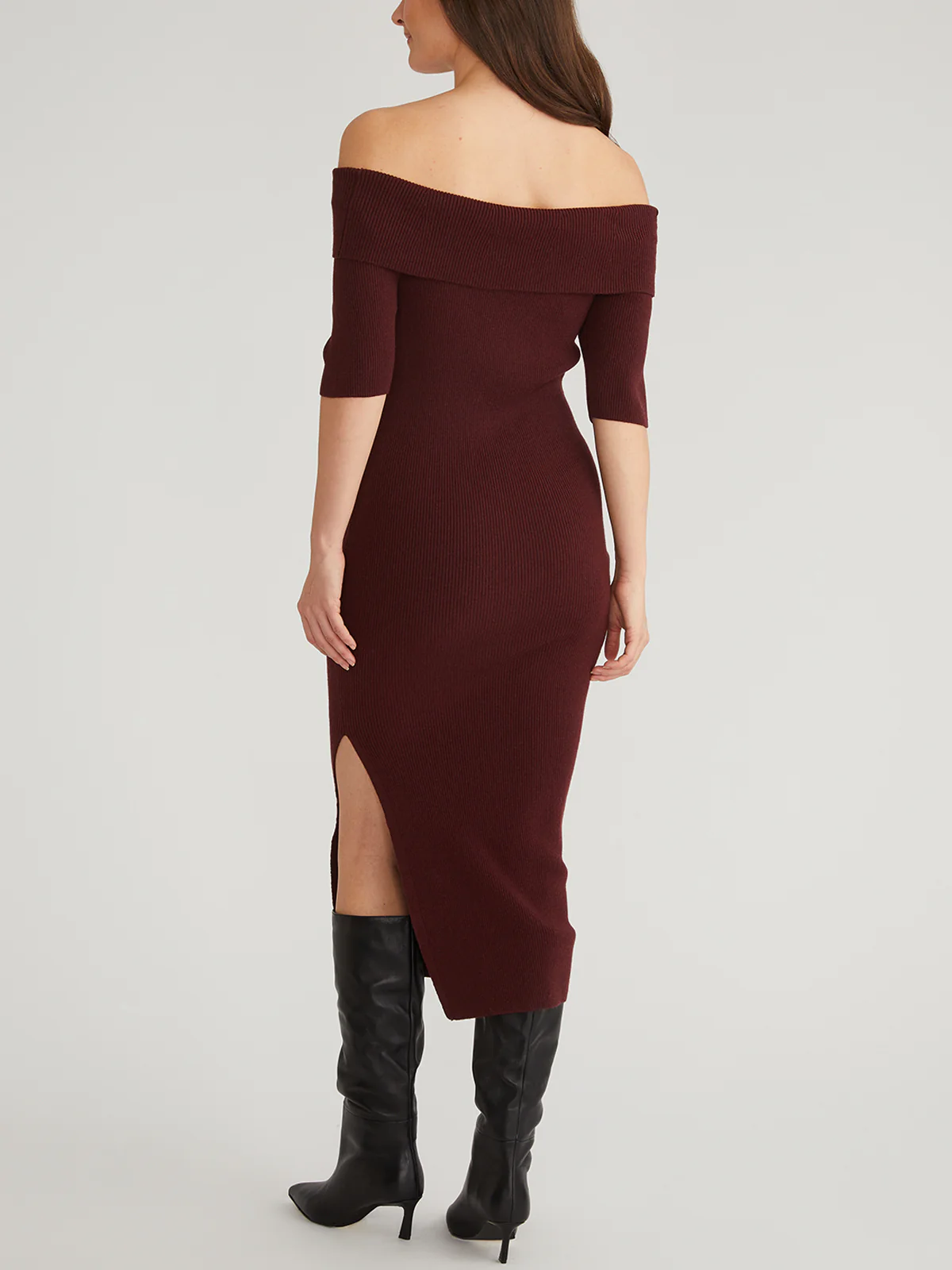 Jennifer: Off Shoulder Midi Dress - Image 3
