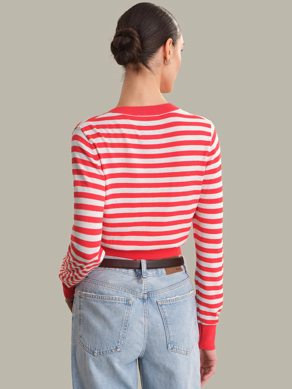 Jordan: Striped Cropped Cardigan - Image 3
