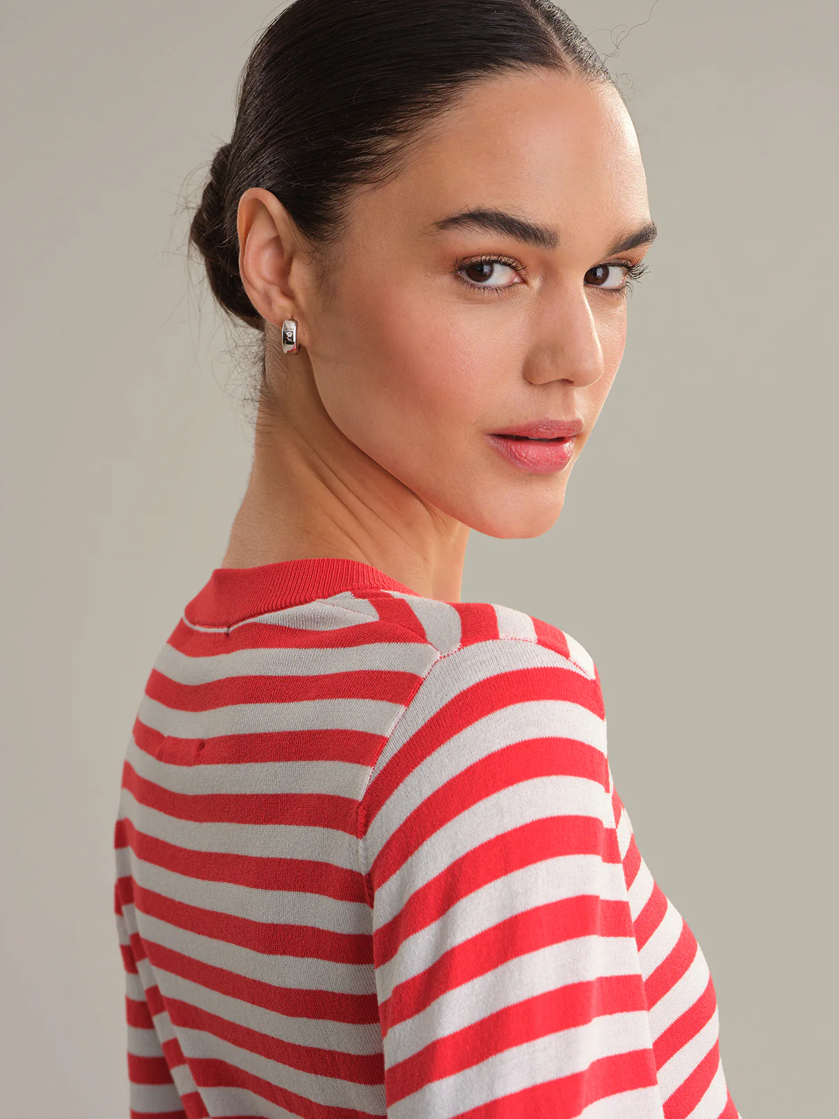Jordan: Striped Cropped Cardigan - Image 4