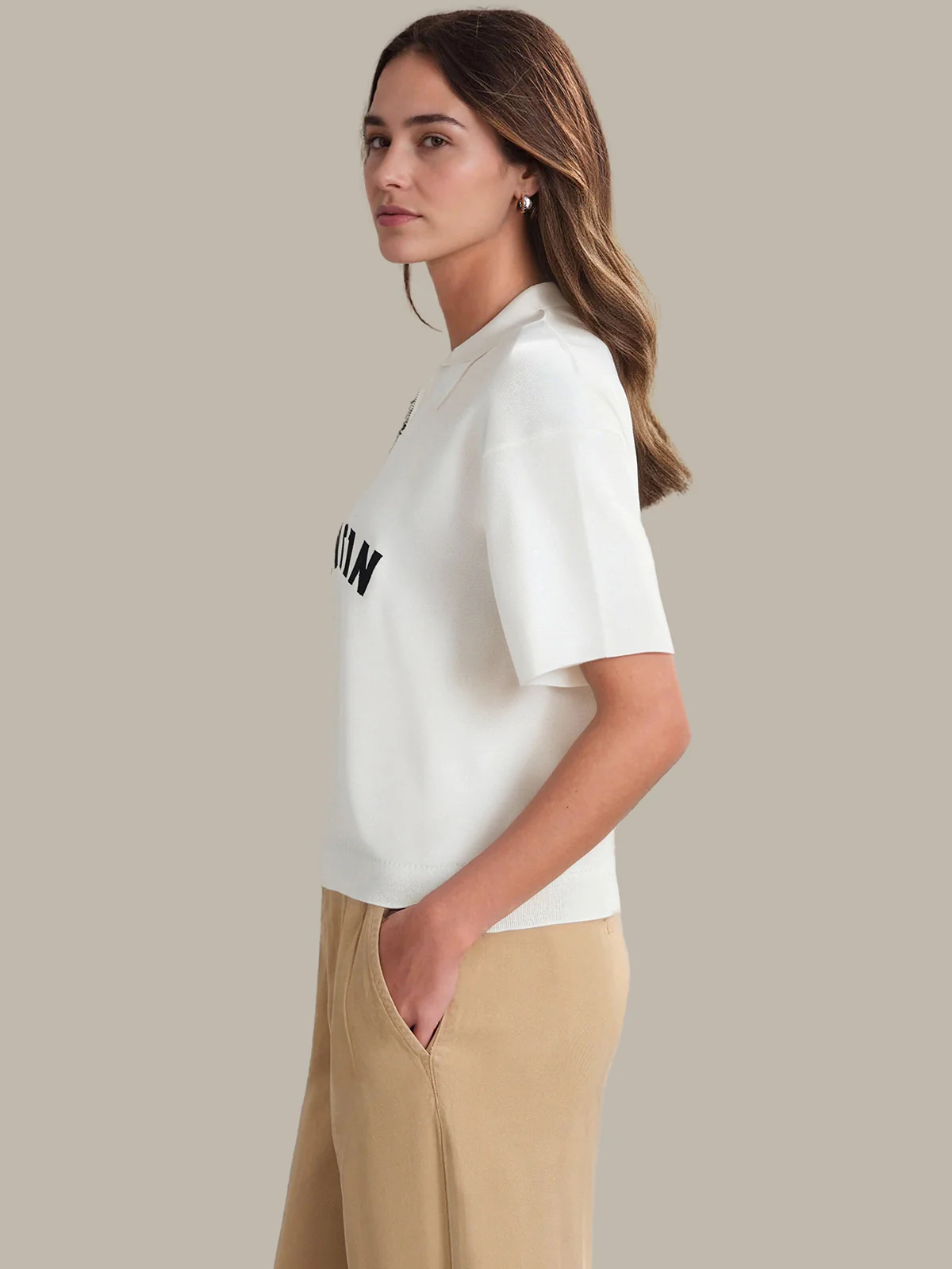 Manhattan: Cotton Zip Neck Pullover - Image 2