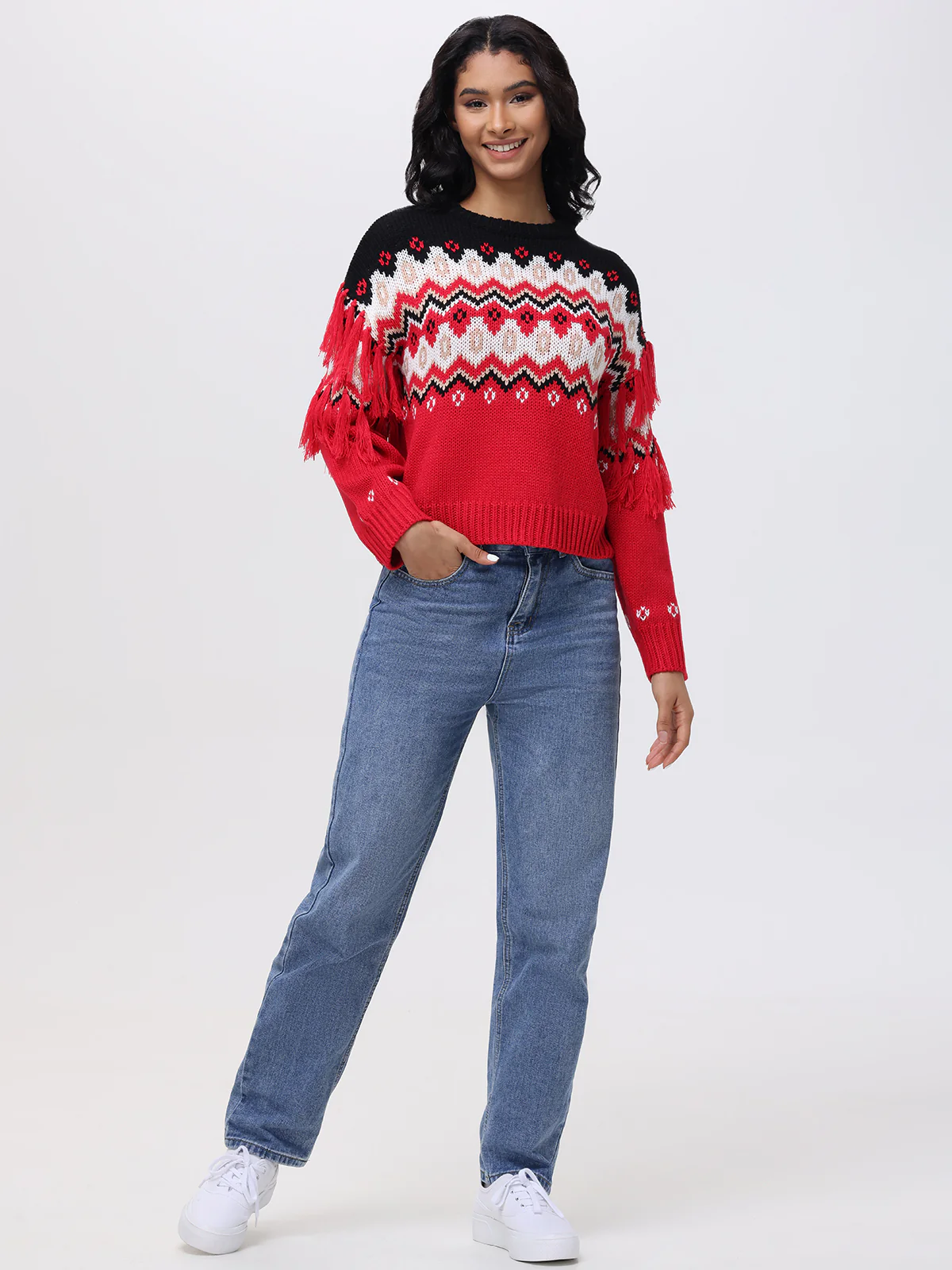 Margaret: Fringe Fair Isle Sweater - Image 5