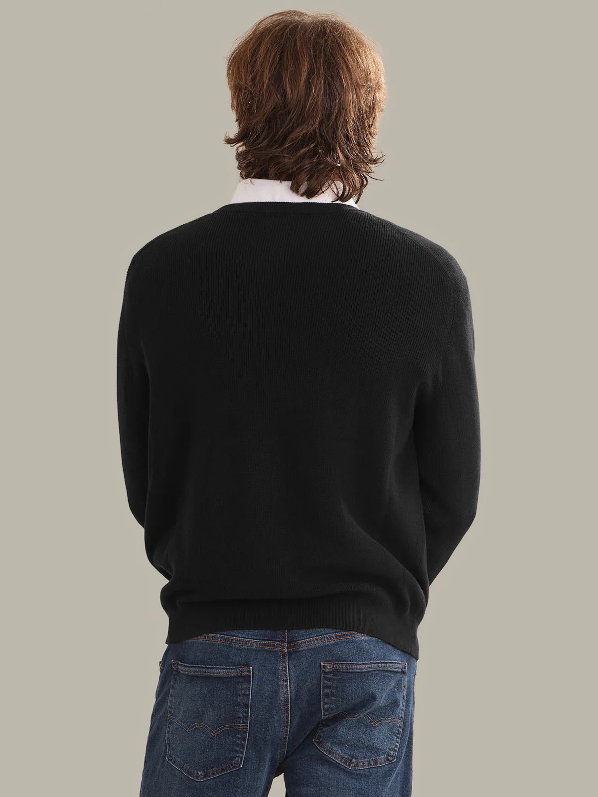 Rhett: Men's Cotton Ribbed Crewneck - Image 3
