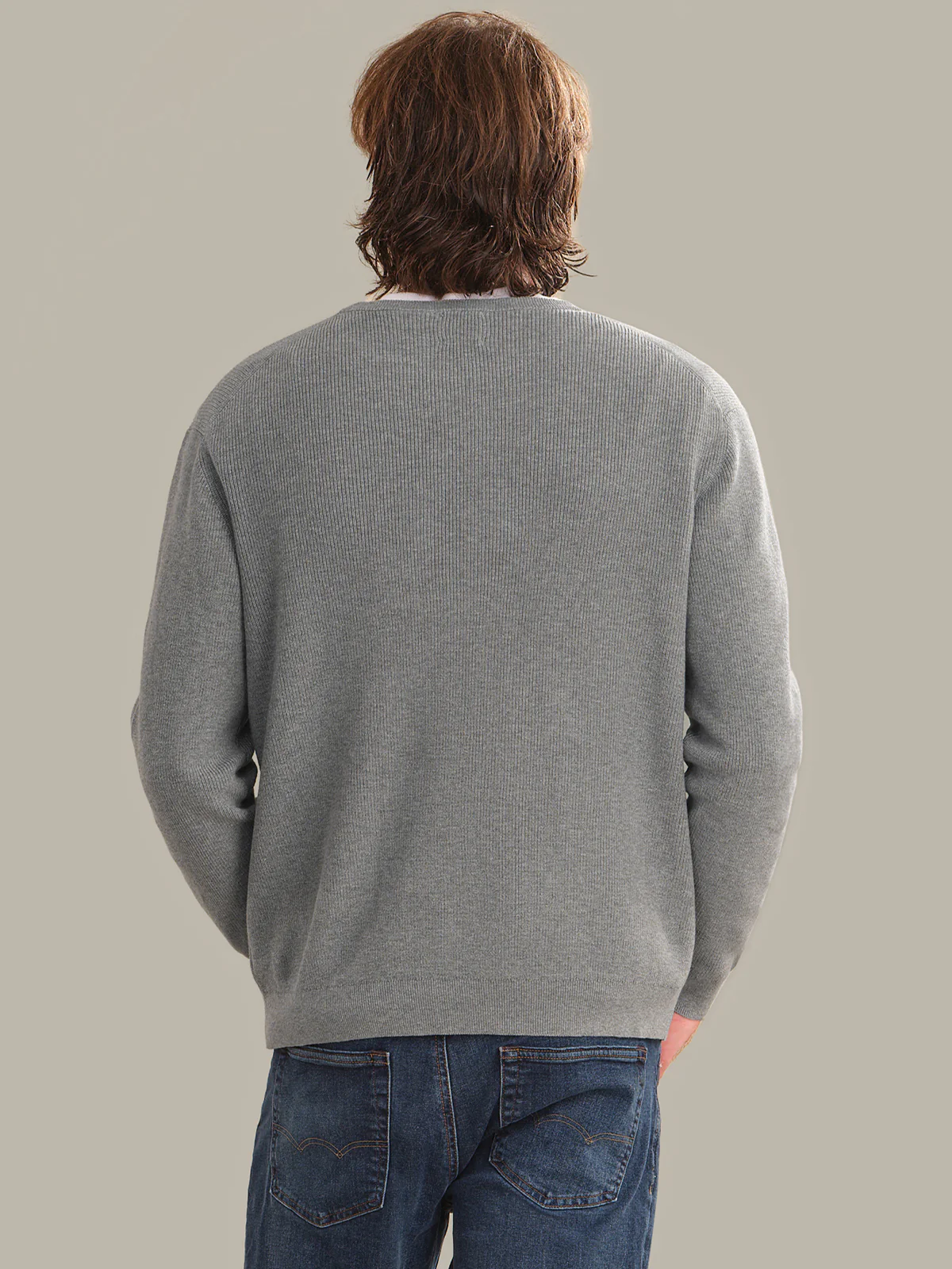 Rhett: Men's Cotton Ribbed Crewneck - Image 3