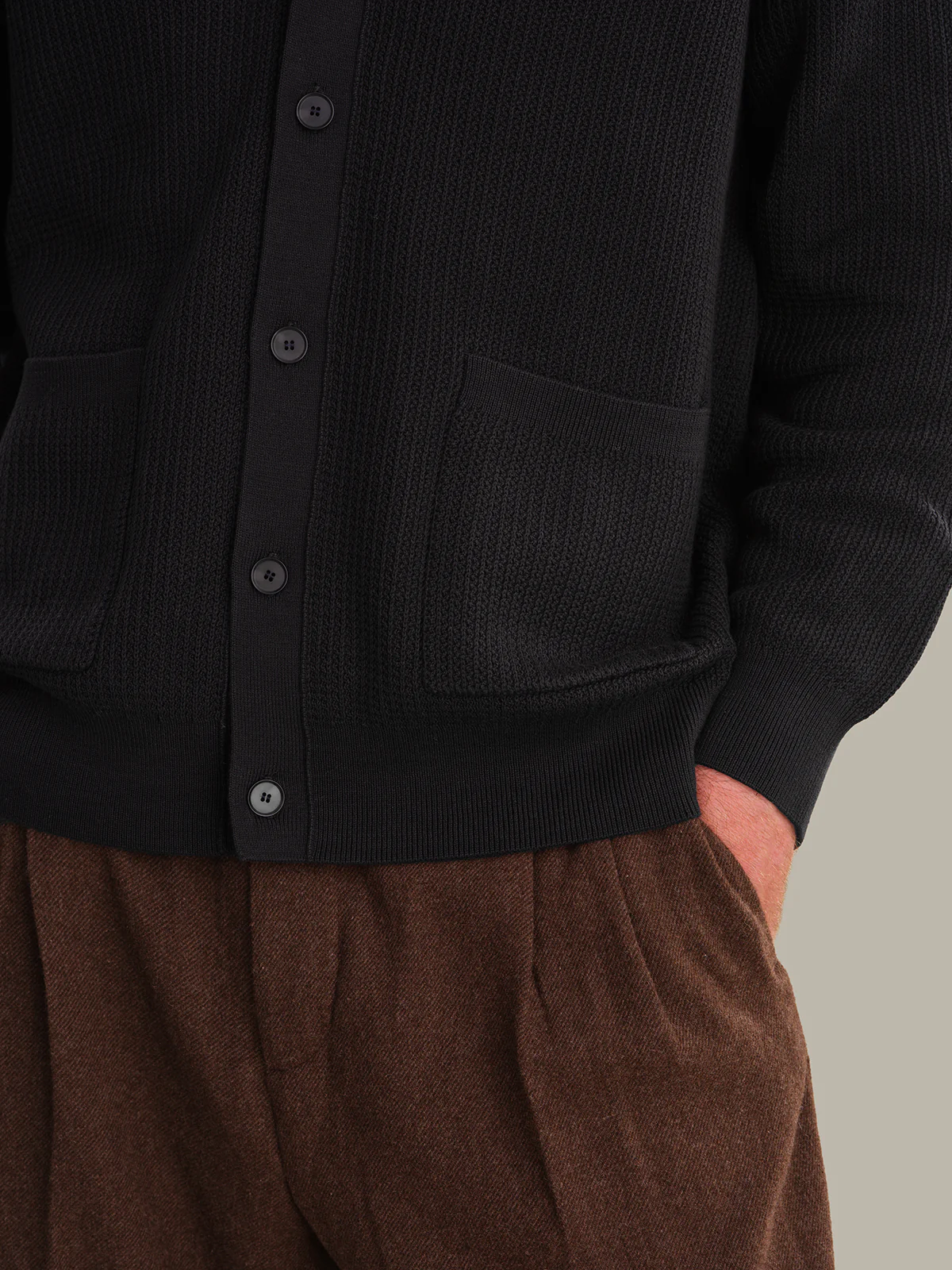 Logan: Men's Cotton V-Neck Cardigan - Image 4