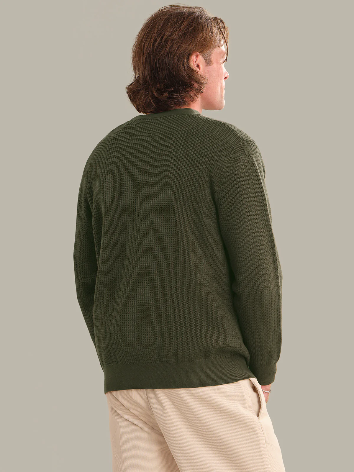 Logan: Men's Cotton V-Neck Cardigan - Image 3