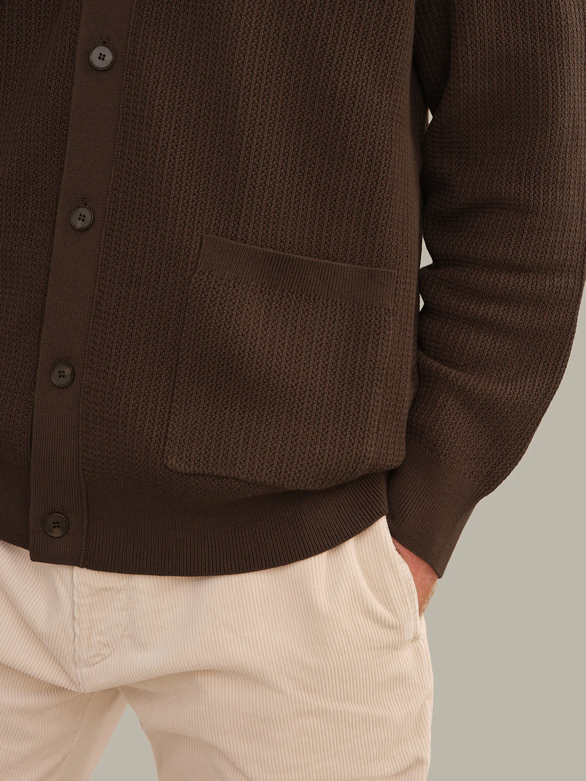 Logan: Men's Cotton V-Neck Cardigan - Image 4