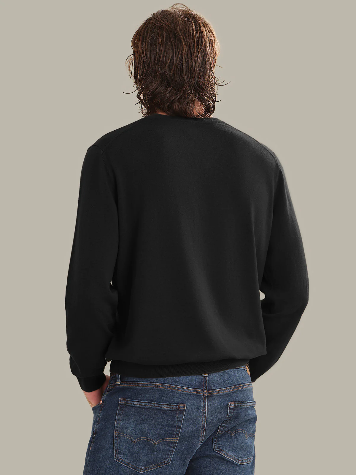 Grant: Men's Cotton V-Neck Sweater - Image 3
