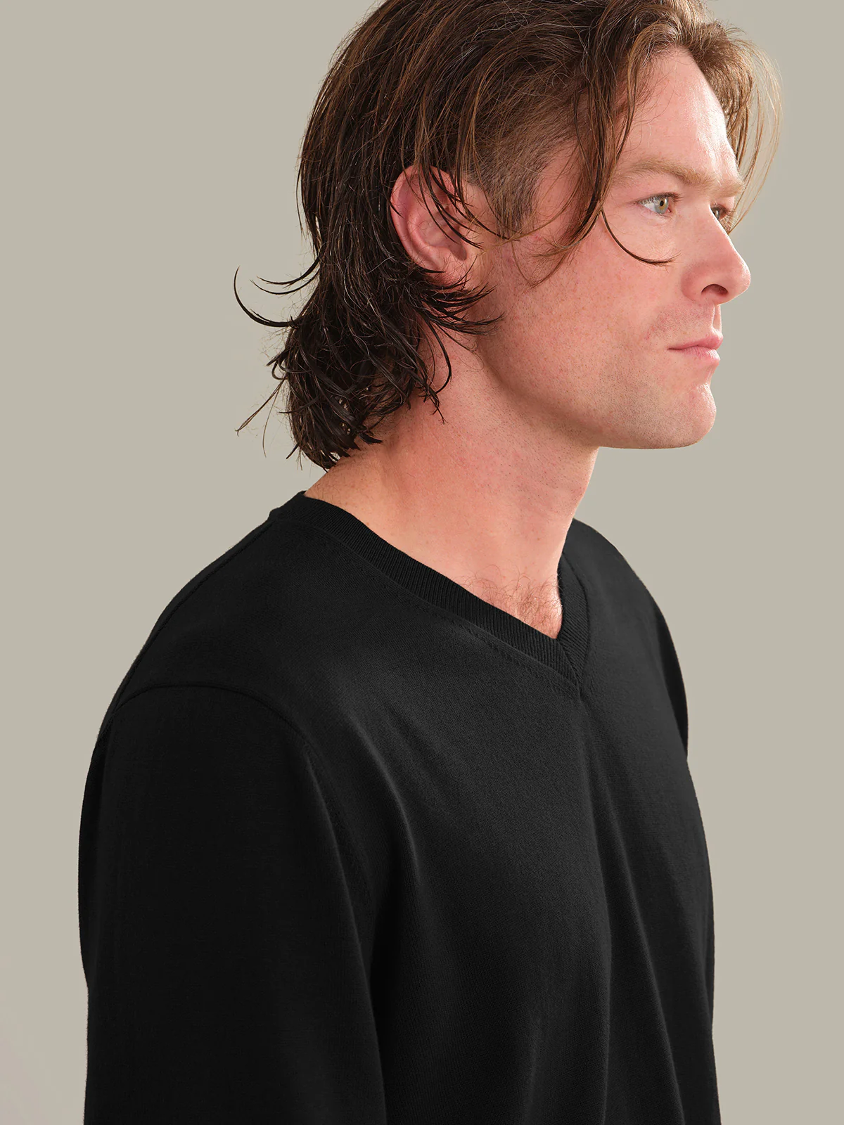 Grant: Men's Cotton V-Neck Sweater - Image 4