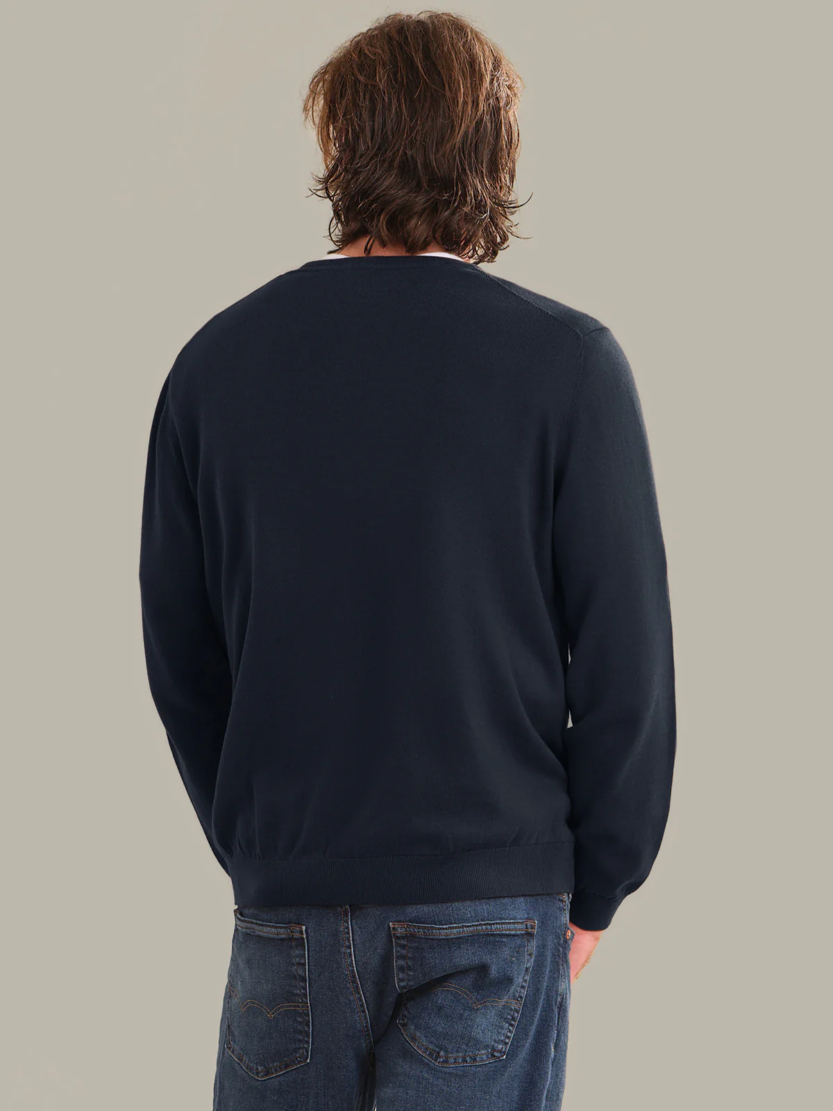 Grant: Men's Cotton V-Neck Sweater - Image 3