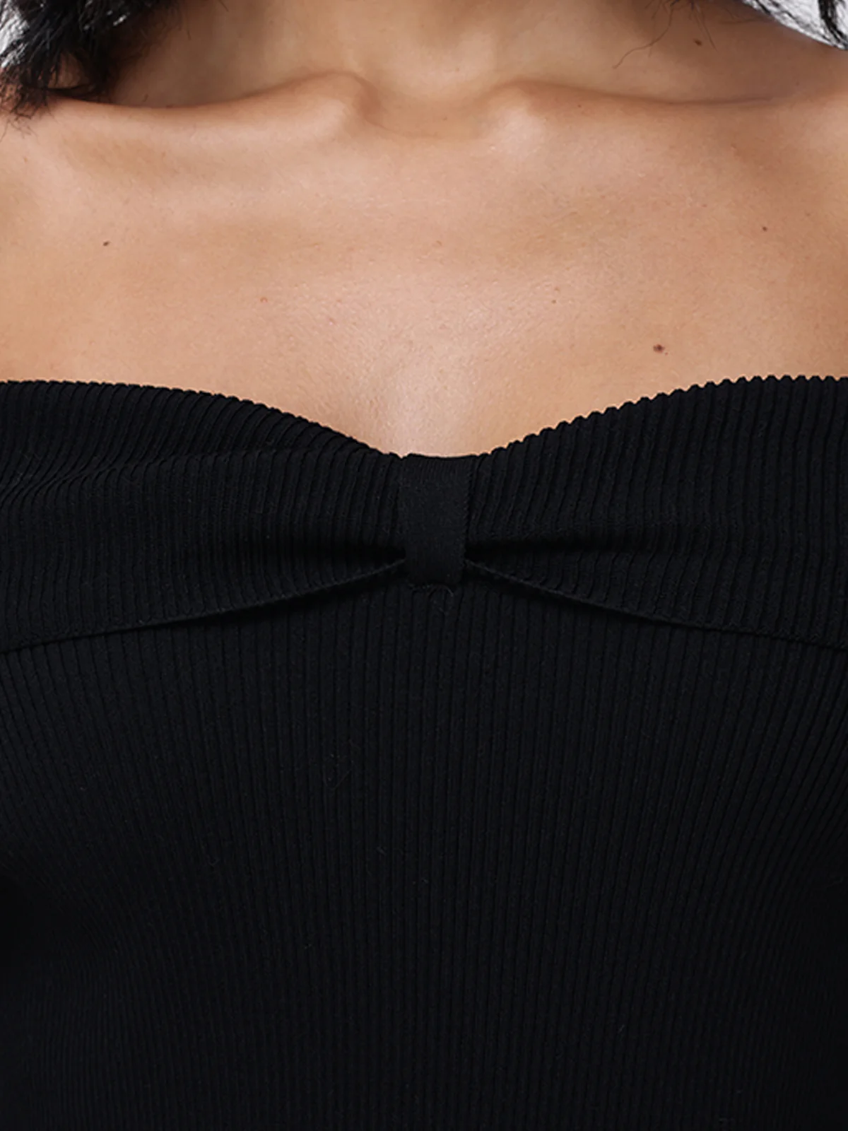 Morgan: Off Shoulder Peplum Sweater - Image 4