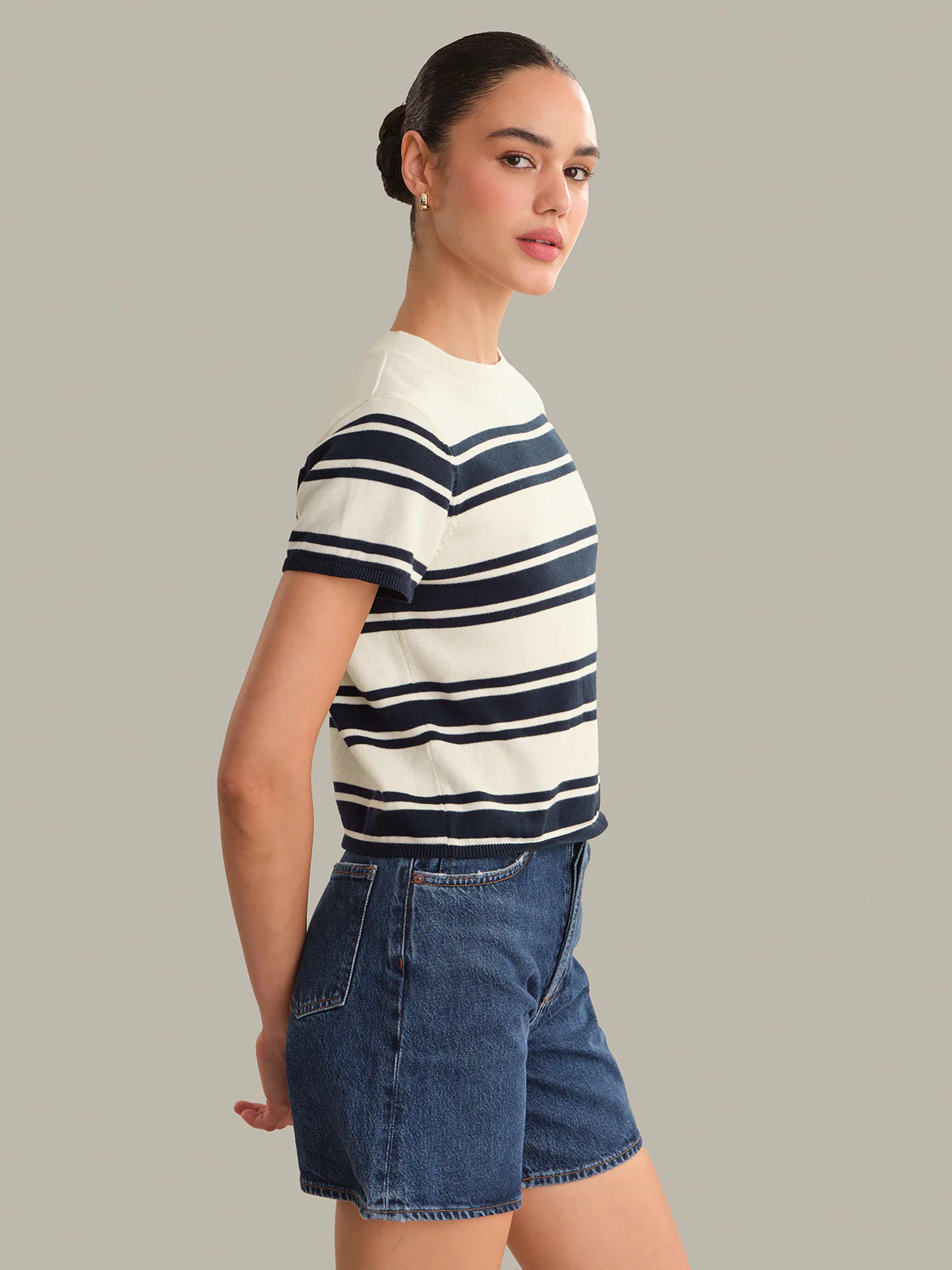 Nerida Striped Sweater Tee - Image 2