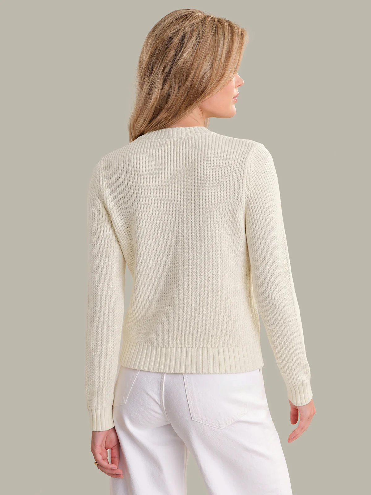 Palmer: Crewneck Cotton Cardigan - Image 3