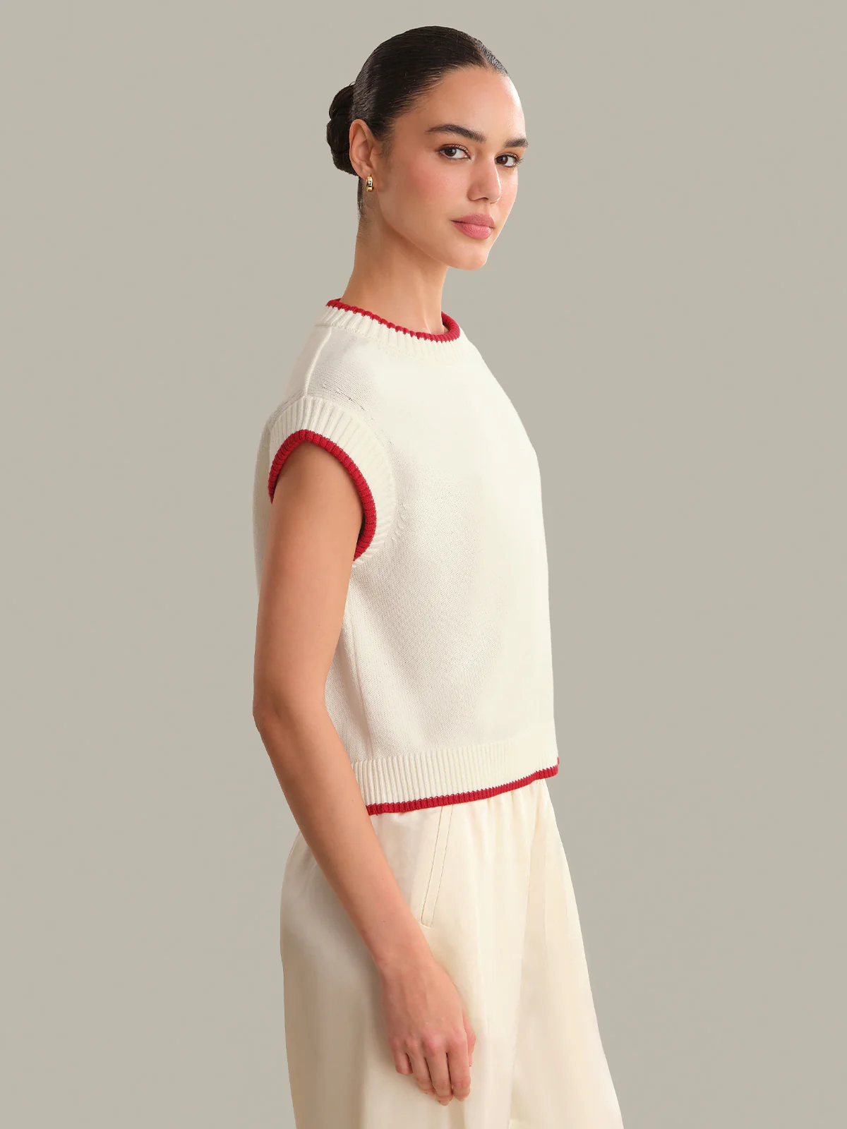 Pearl Cap Sleeve Pullover - Image 2
