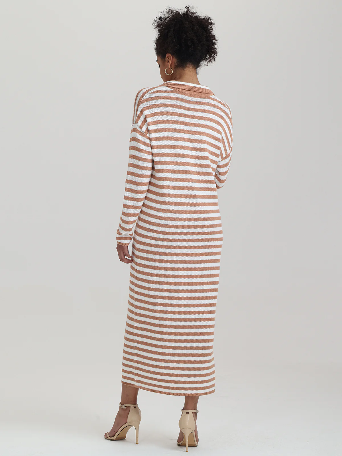 Raya: Cotton Stripe Polo Dress - Image 4