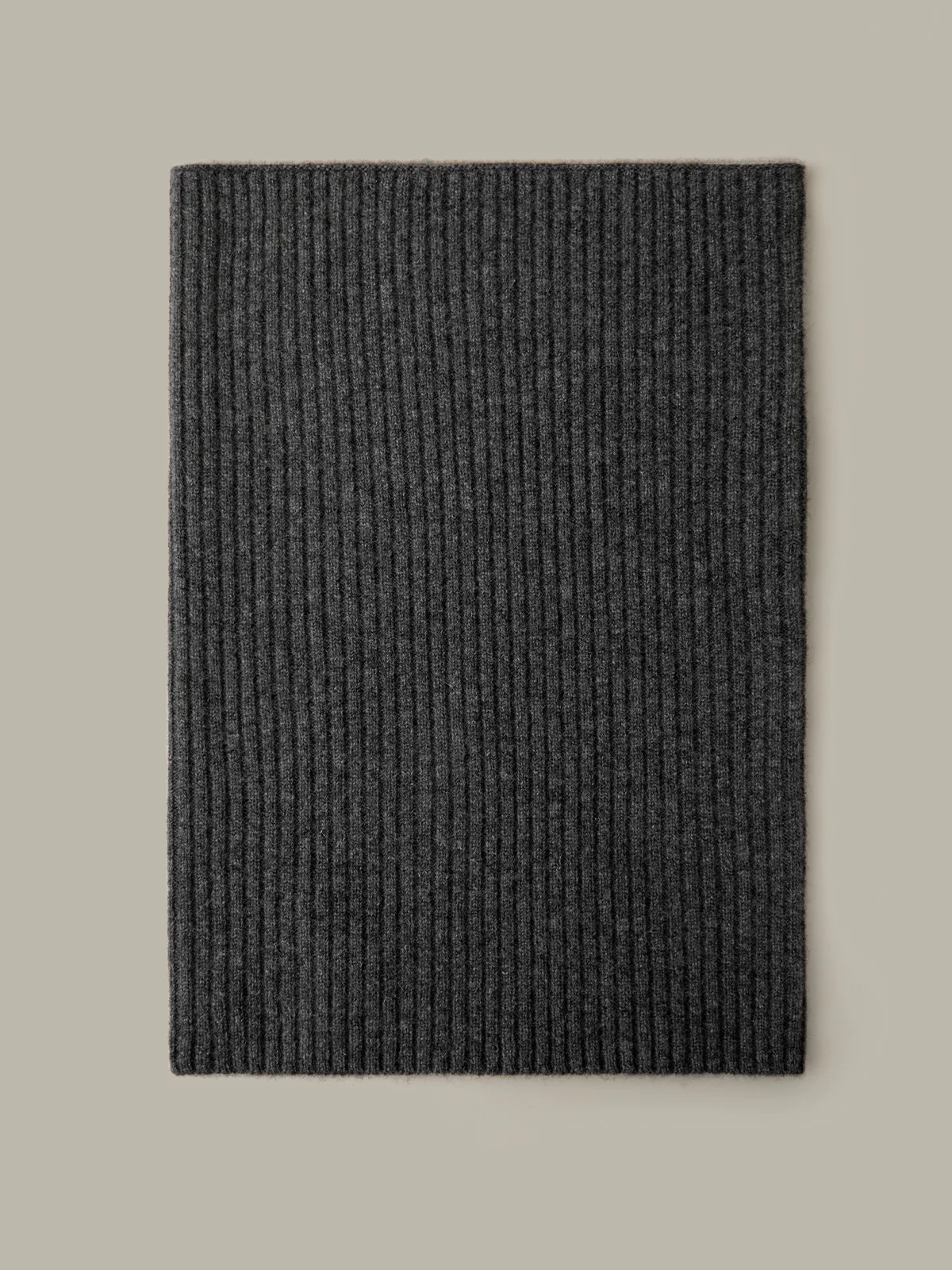 Ribbed 100% Cashmere Cowl Scarf - Image 2