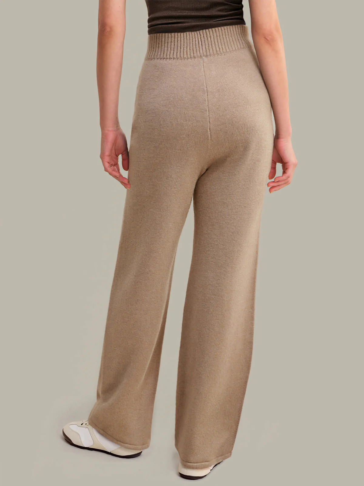 Rosalie: Cashmere Blend Wide Leg Pants - Image 3