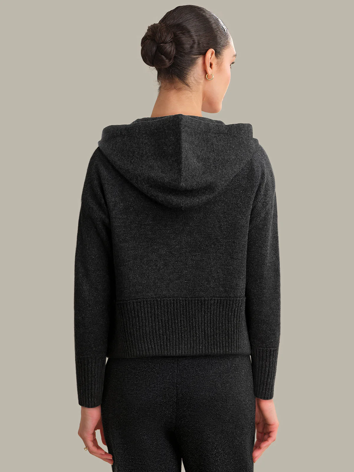 Rosalie: V-Neck Cashmere Blend Hoodie - Image 3