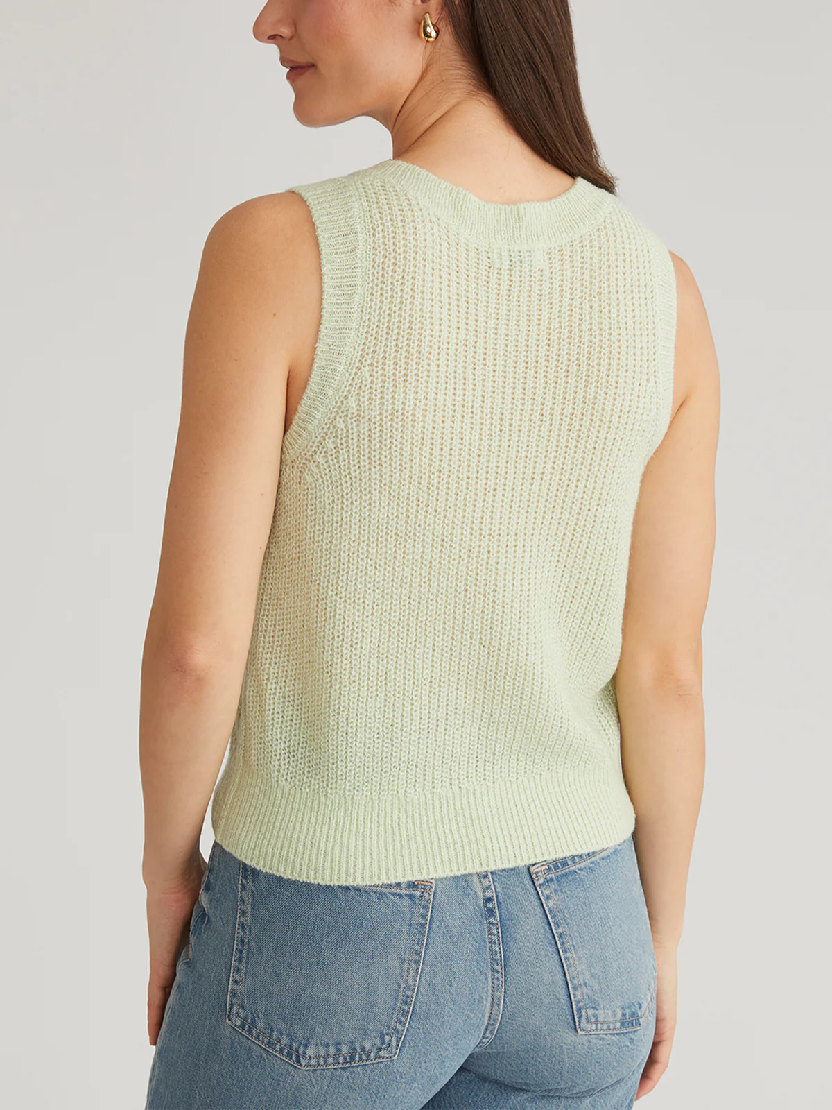 Serena: Pointelle V-Neck Vest - Image 3