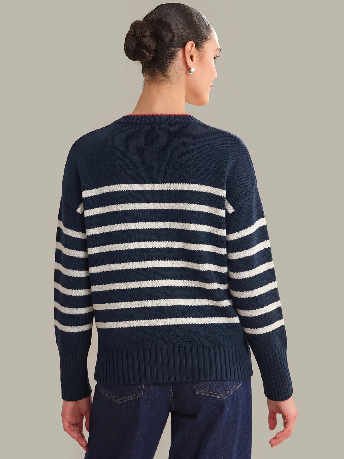 Sterling: Stripe Crewneck Sweater - Image 3