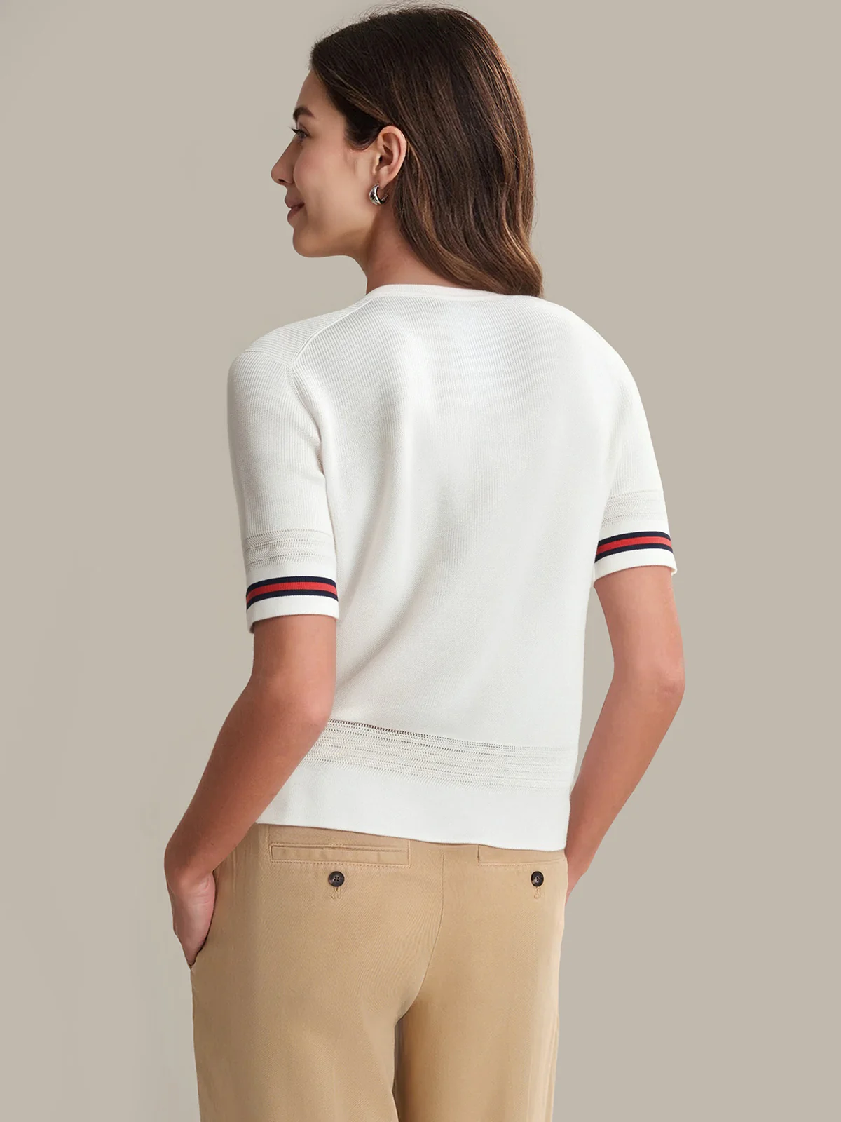 Alice: Stripe Rib Cotton Top - Image 3