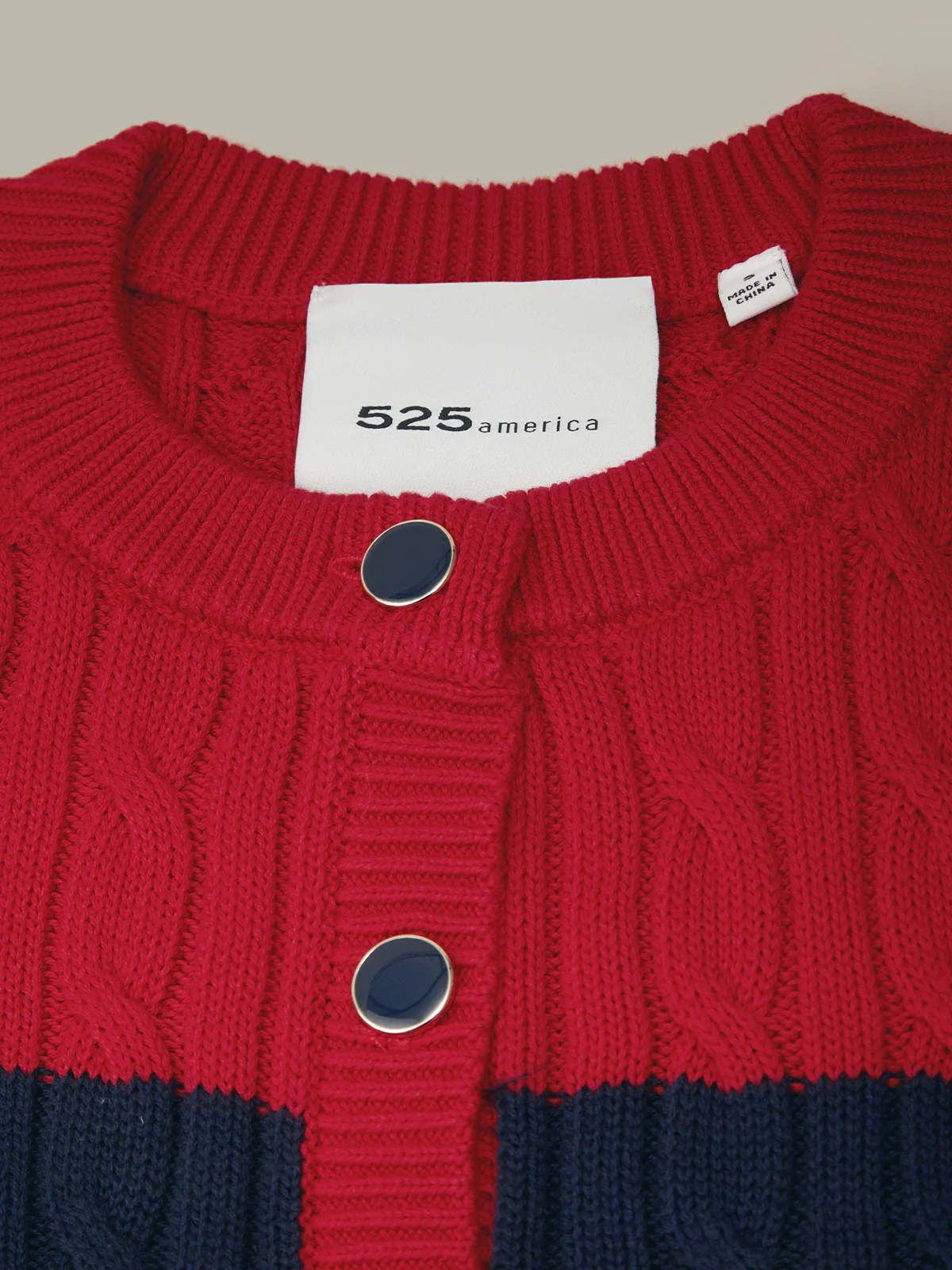 Tallulah Striped Puff Sleeve Cable Cardigan - Image 5