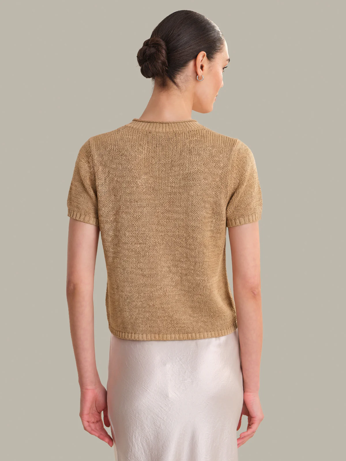 Terri: Roll Edge Short Sleeve Sweater - Image 3