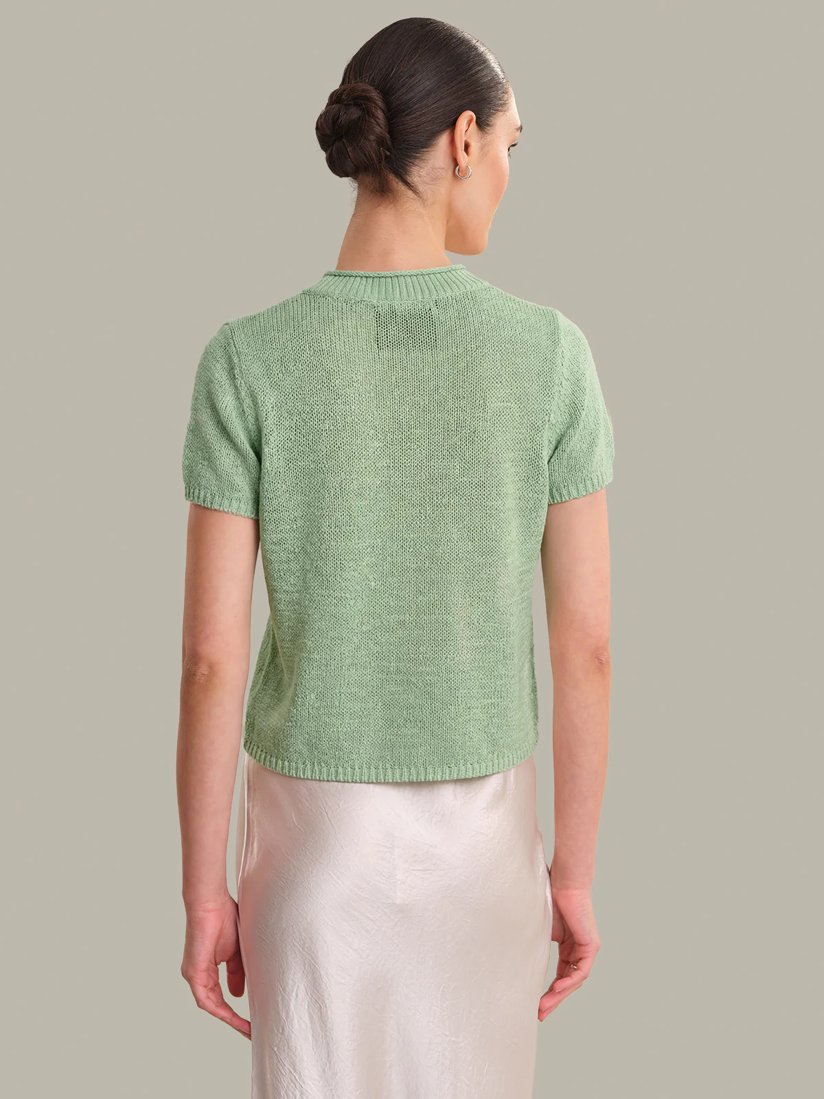 Terri: Roll Edge Short Sleeve Sweater - Image 3