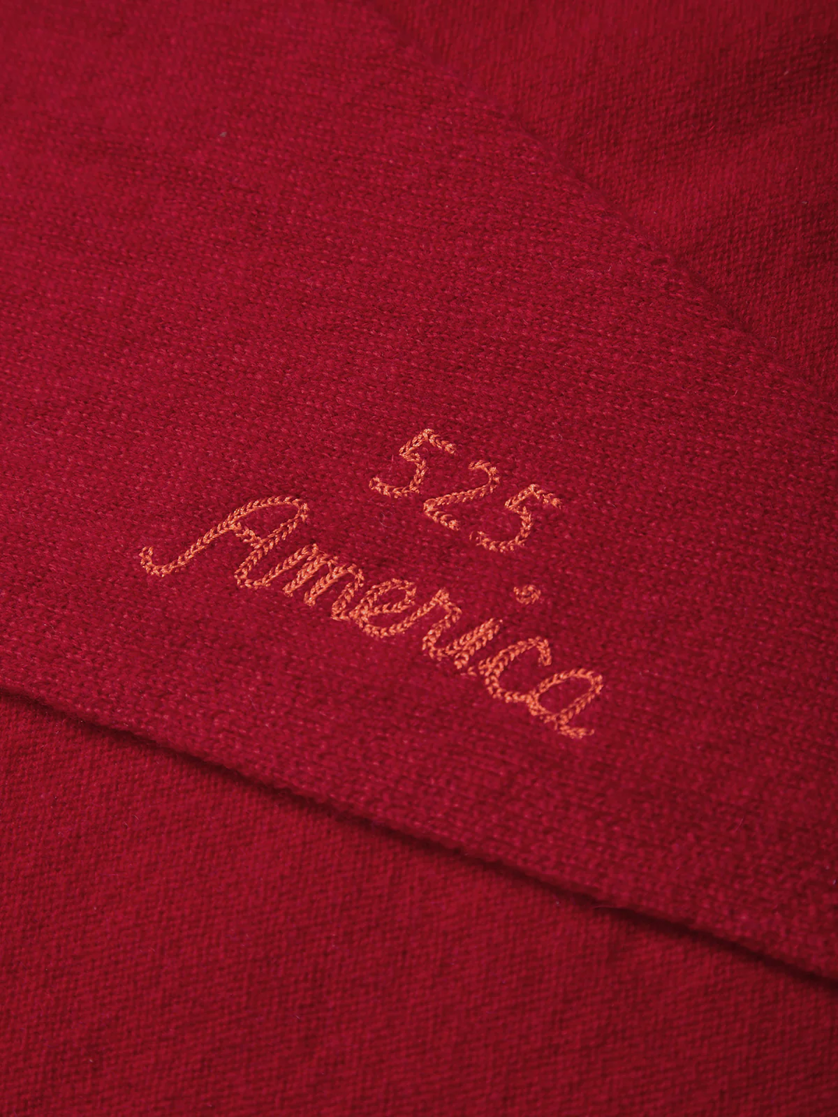 The Oversized Elle: 100% Cashmere Embroidered Triangle Scarf - Image 2