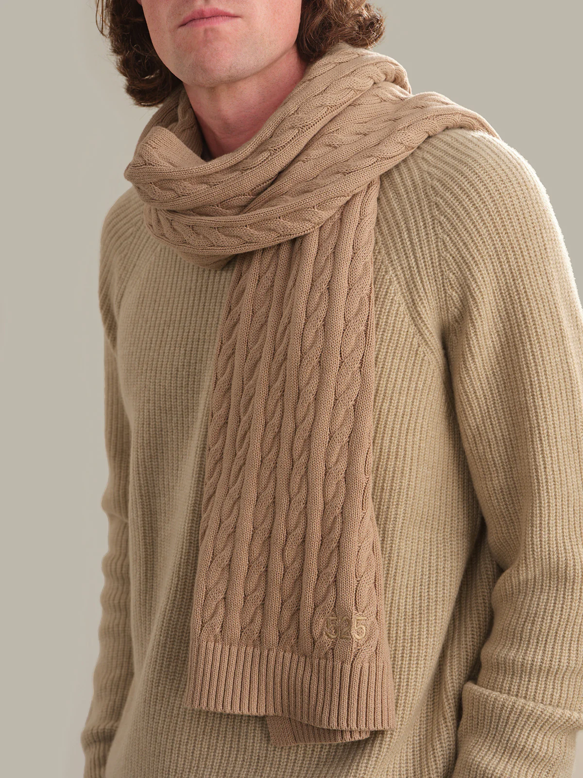 Theo: Men's 100% Cashmere Shaker Stitch Crewneck - Image 4
