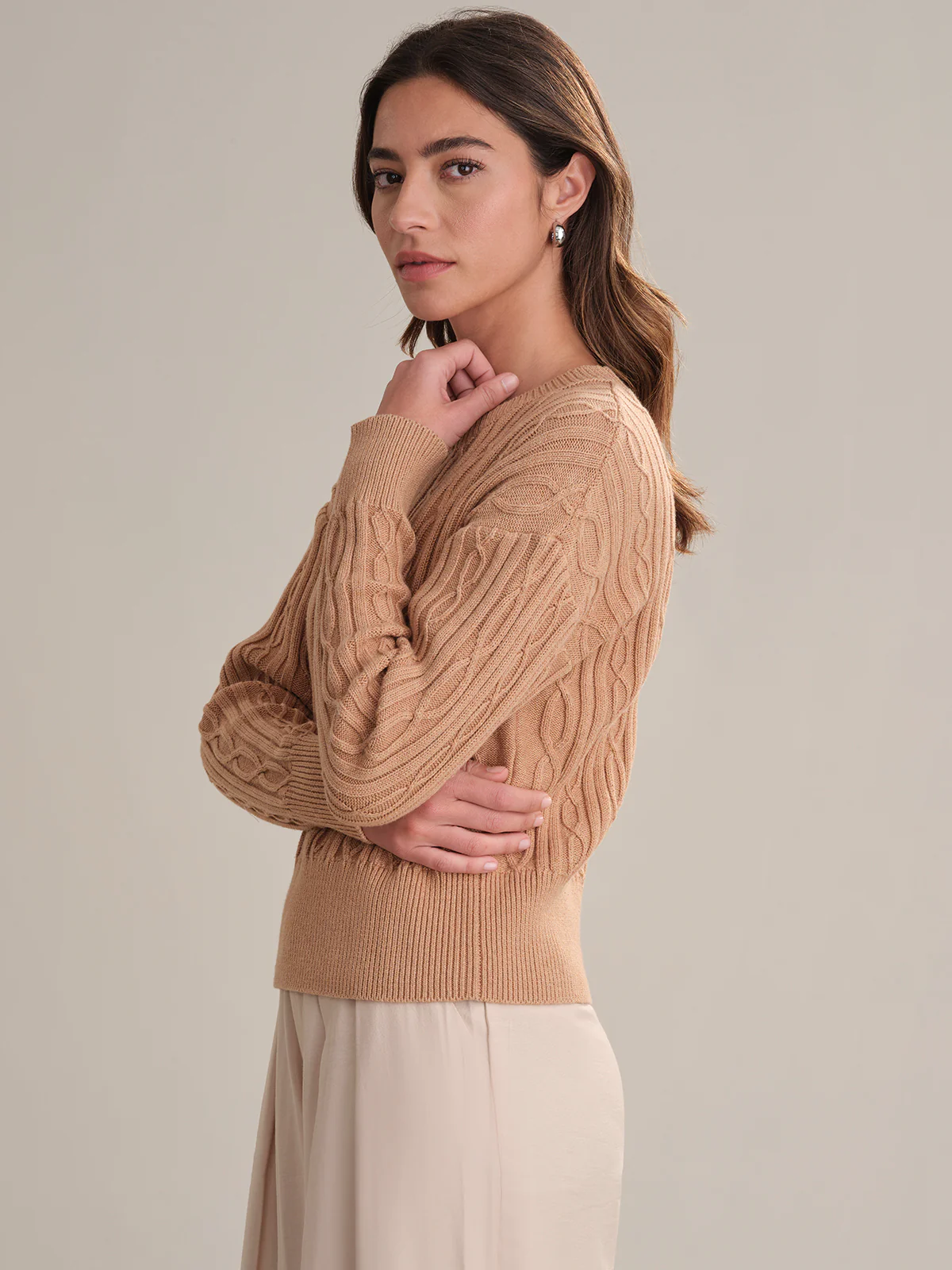 Theresa: Cable Cotton Sweater - Image 2