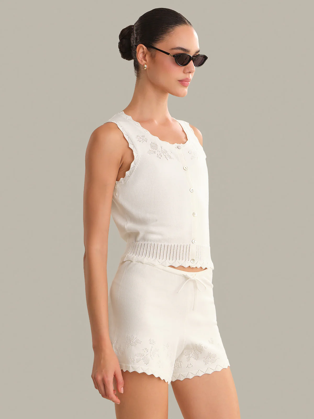 Valentina Button Down Sleeveless Top - Image 2