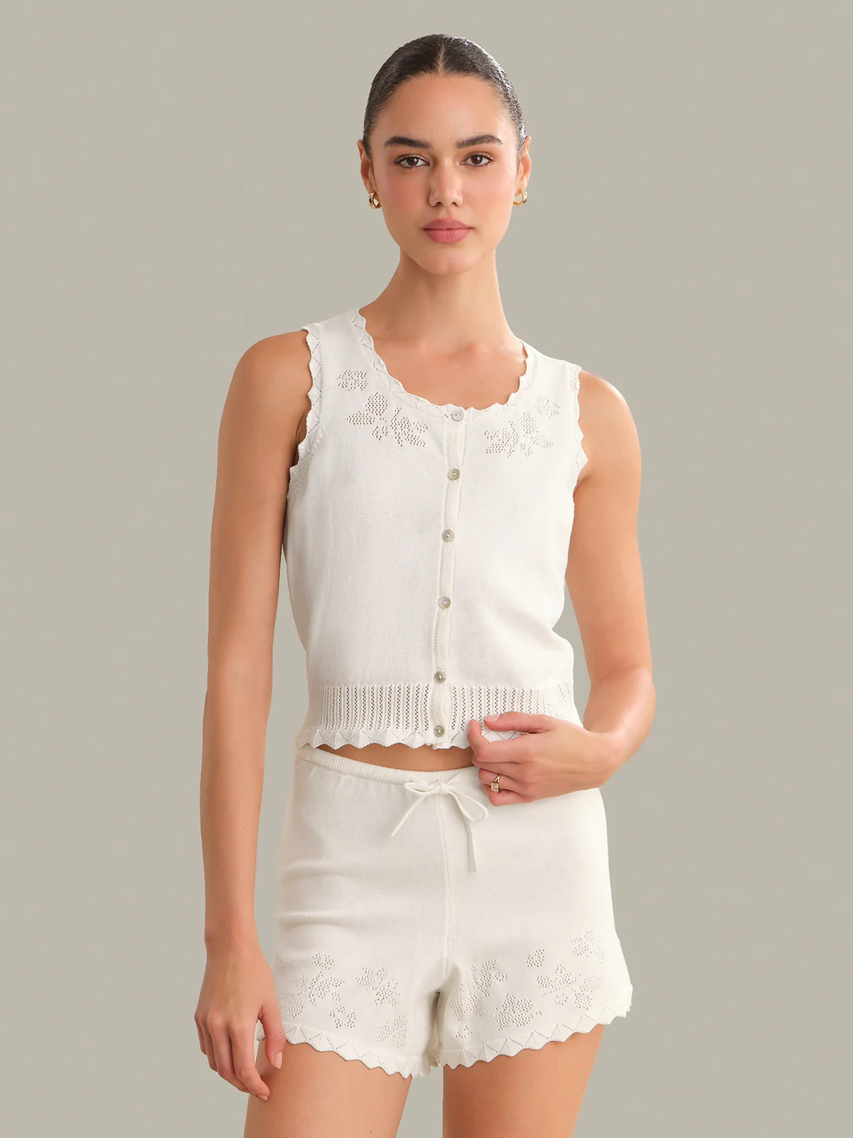 Valentina Button Down Sleeveless Top - Image 4