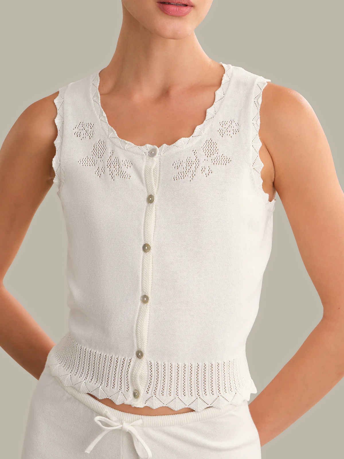 Valentina Button Down Sleeveless Top - Image 5