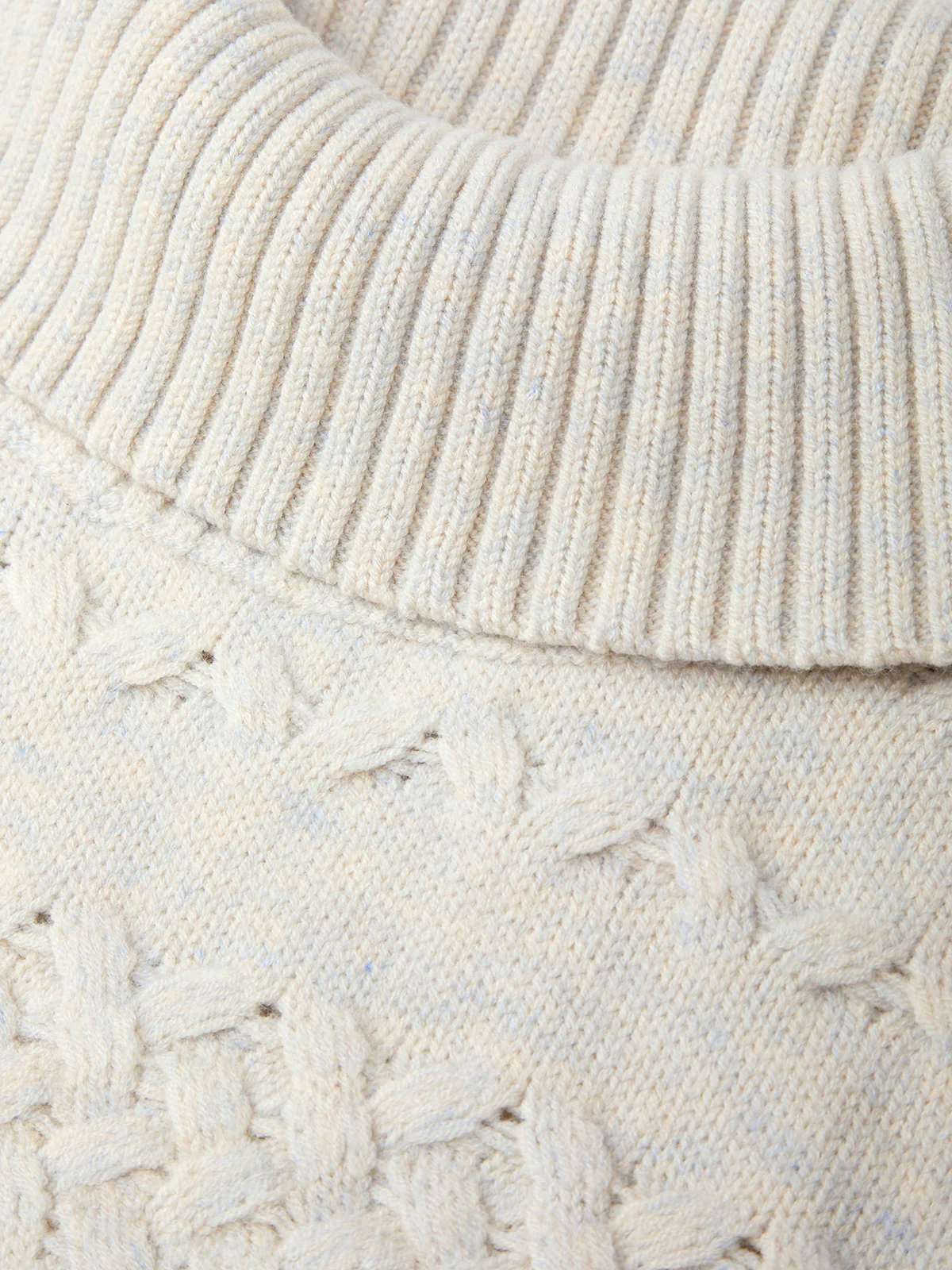 Vera: Mixed Cable Knit Turtleneck Sweater - Image 4