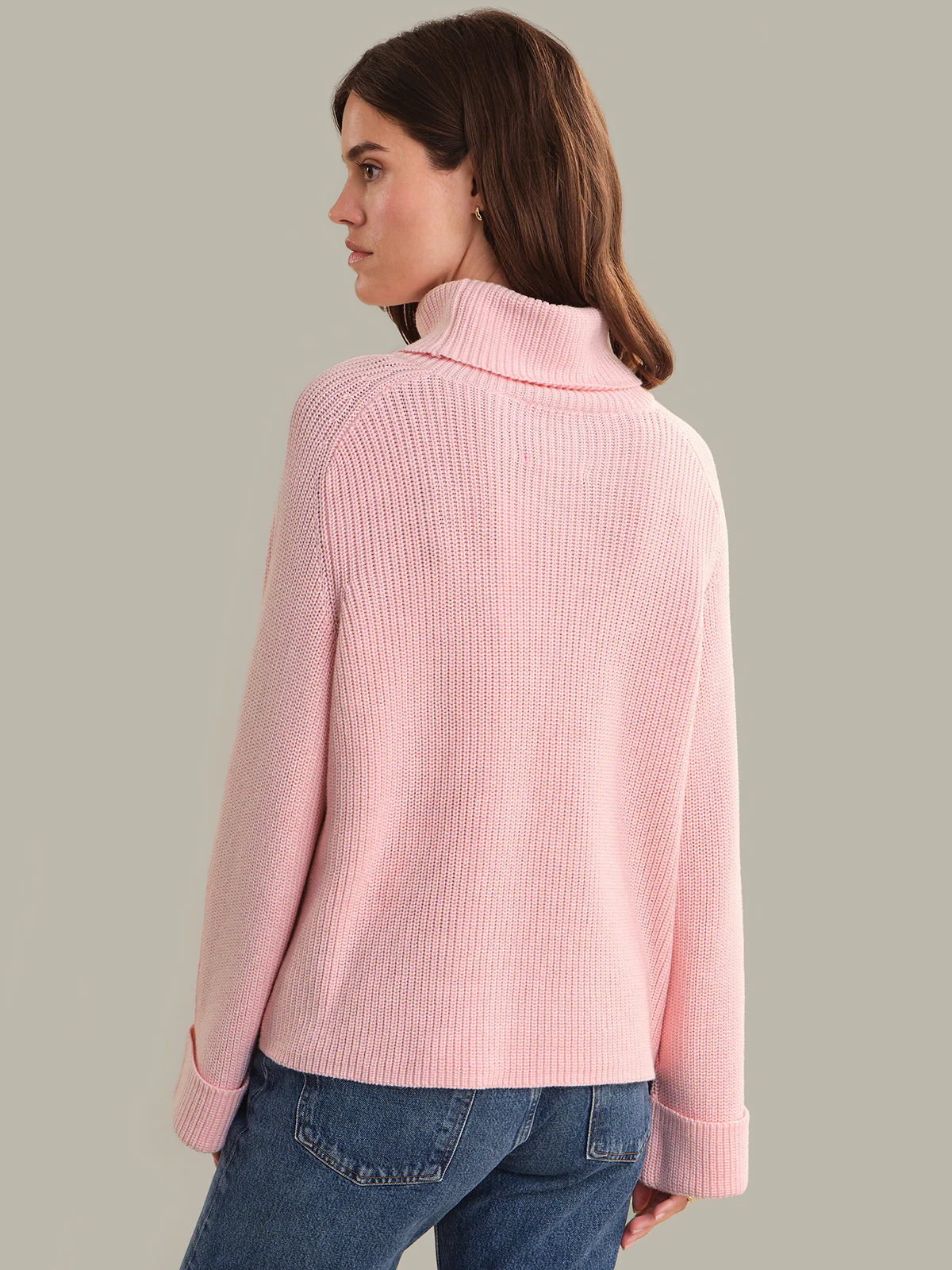 Vida: Cotton Tipped Turtleneck Sweater - Image 3