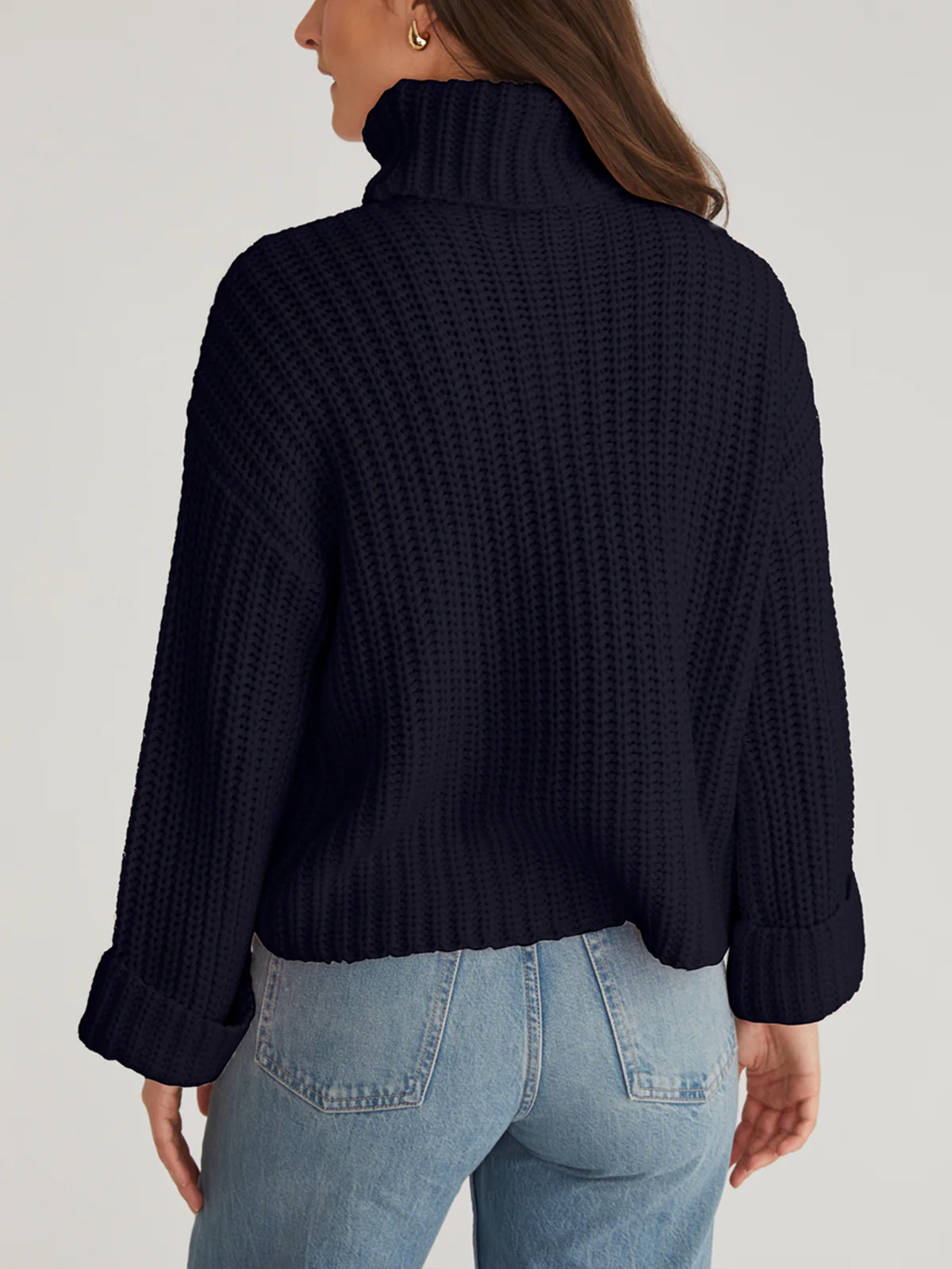 Vida: Turtleneck Shaker Pullover - Image 3