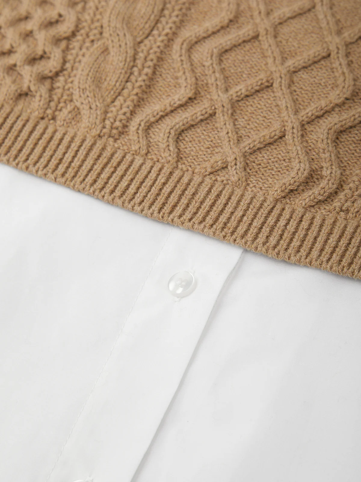 Willa: Cotton Suiting x Cable Knit Shrug - Image 4