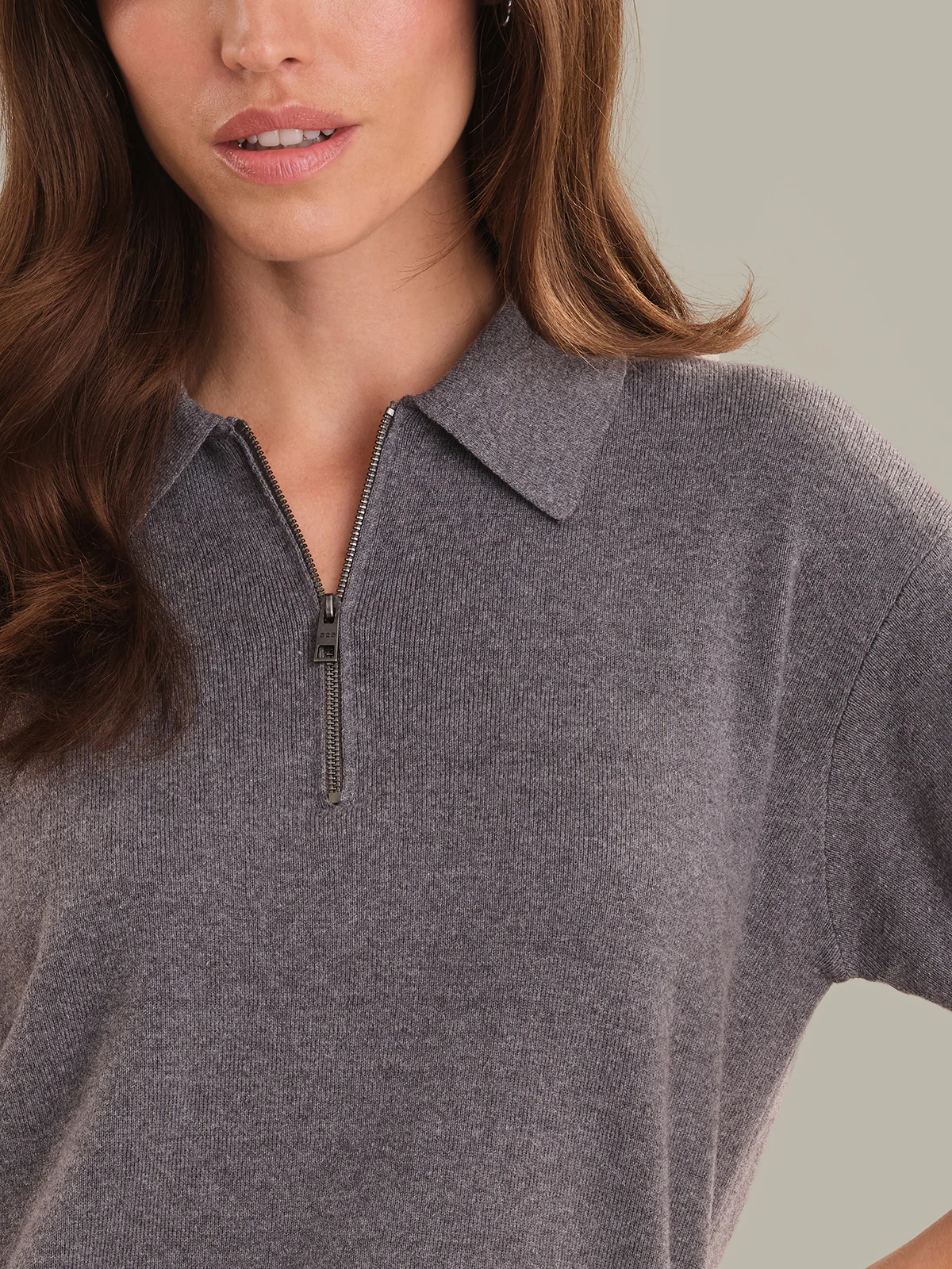 Wren: Cotton Quarter-Zip Polo Pullover - Image 4
